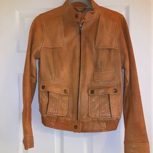 Leather Bomber Jacket